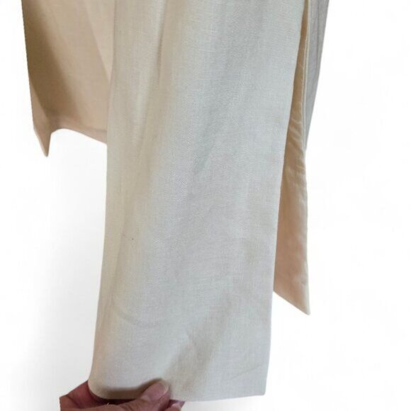 Vintage Laura Ashley Size 8 Womens Linen Blend Buttoned Vest Top Ivory - Picture 3 of 6